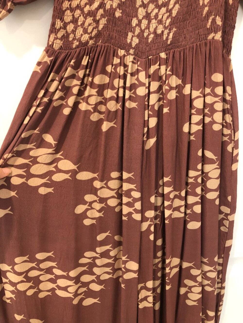 Fighting Eel Brown Floral Off-Shoulder Jumpsuit - Picture 6 of 7